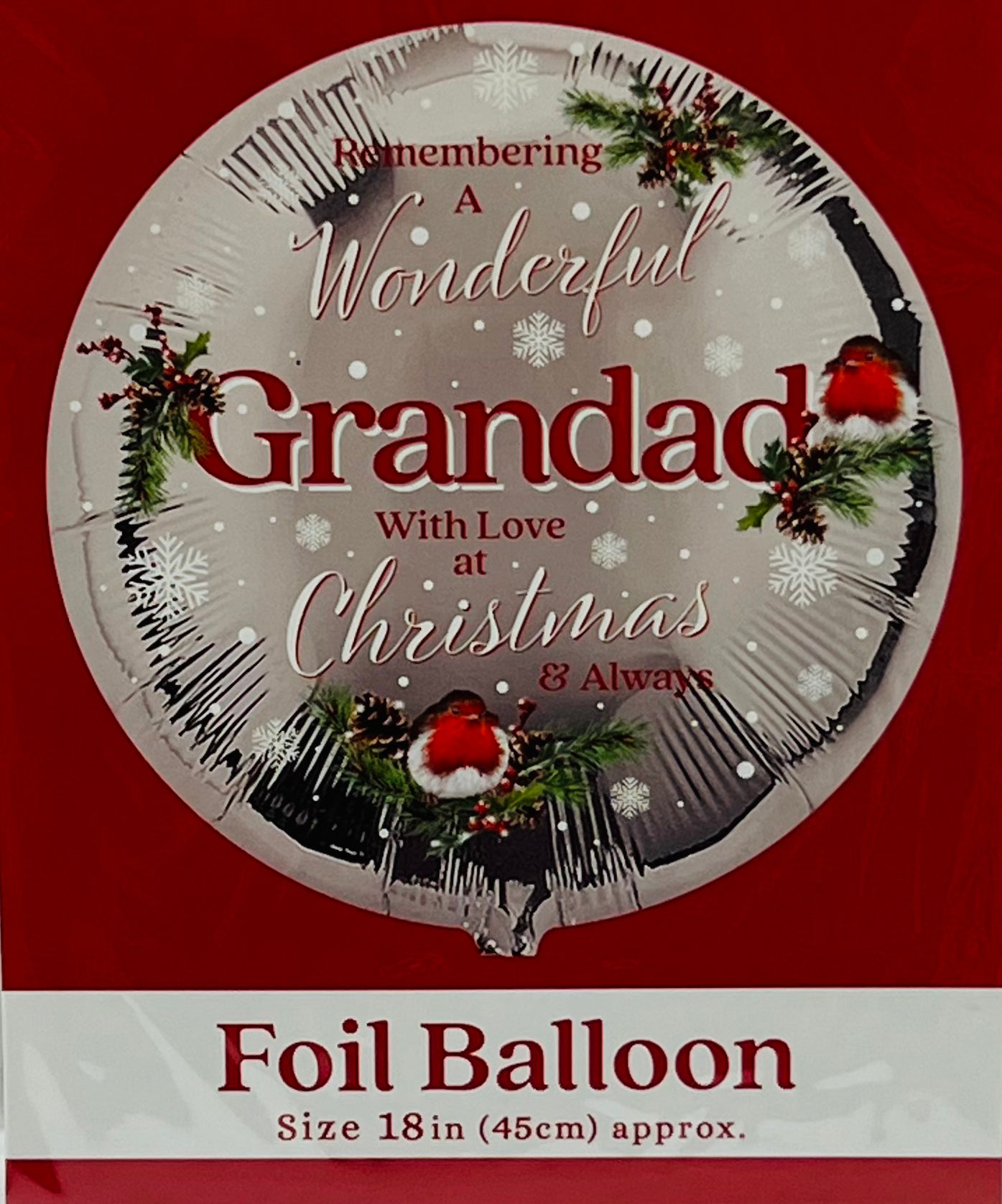 Christmas Remembrance 18inch Foil Balloon
